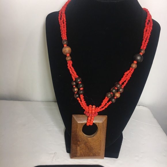 Jewelry - Boho Tribal Ethnic Wooden Beaded Necklace